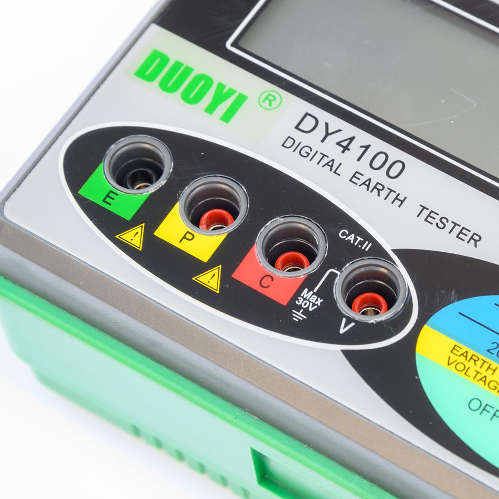 Tester di Resistenza di Terra Digitale con Risoluzione 0,01 Ohm | Custodia in Plastica, Esterno, Compatibilità con Sistemi di Alimentazione, Megaohmmetro, Tensione CA da 0 a 30 V,