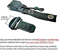 Vista 3 de Paquete de 2 Kit de Hebilla de Liberación Rápida para Casco con Trinquete, Adaptador de Correa de Barbilla para Casco - Kit de Repuesto Compatible