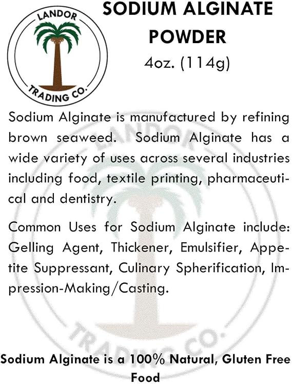 Sodium Alginate - Food Grade - 4 Ounces