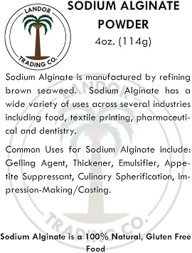 Sodium Alginate - Food Grade - 4 Ounces