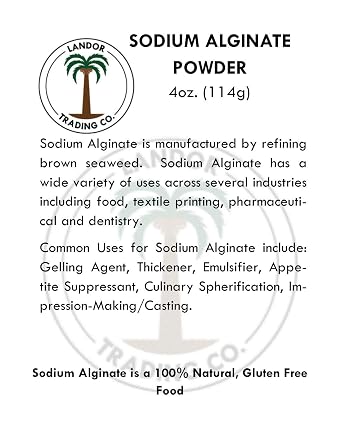 Sodium Alginate - Food Grade - 4 Ounces