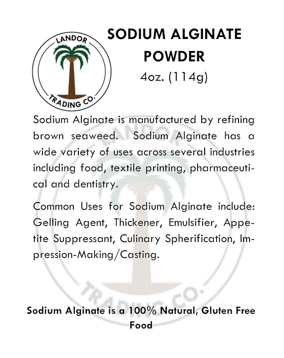 Sodium Alginate - Food Grade - 4 Ounces