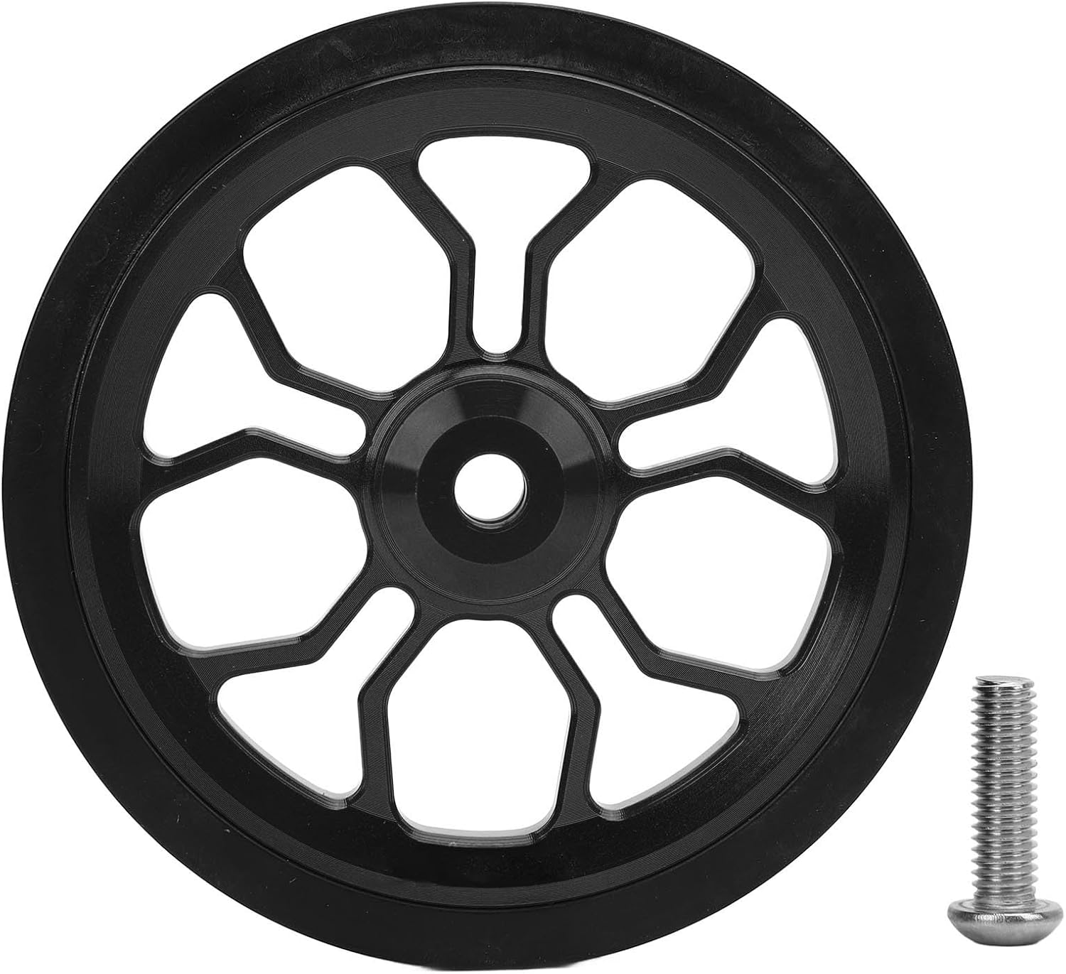 Folding Bike Easy Wheel, 80mm Diameter Aluminum Alloy Easywheel Compatible with Brompton