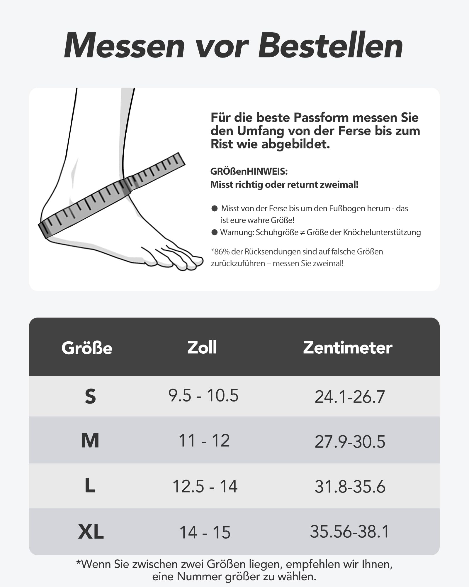 Fitomo Sprunggelenkbandage, Einstellbares Fußbandage mit Abnehmbarem Stabilisator, Fußbandage für Plantarfasziitis, Arthritis, ACL, Gelenkschmerzen, Fersensporn, Sport, 1 Stück