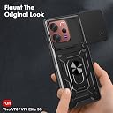 TheGiftKart Tough Armor Bumper Back Cover Case for Vivo V70 / V70 Elite 5G | Kickstand & Ring Holder | 360 Degree Protection Vivo V70 Back Cover (PC & TPU, Rotating Camera Cover, Black) gallery image