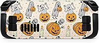 Vista 3 de TACKY DESIGN Halloween Skin for Steam Deck - Premium Vinyl Decal, Full Wrap Cover, Available for Steam Deck LCD and OLED - Beige Pumpkin