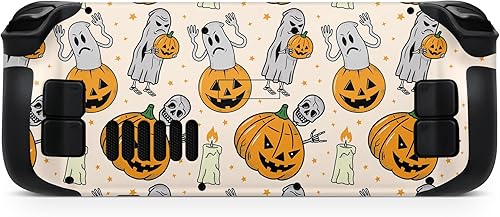 Miniatura 3 de TACKY DESIGN Halloween Skin for Steam Deck - Premium Vinyl Decal, Full Wrap Cover, Available for Steam Deck LCD and OLED - Beige Pumpkin