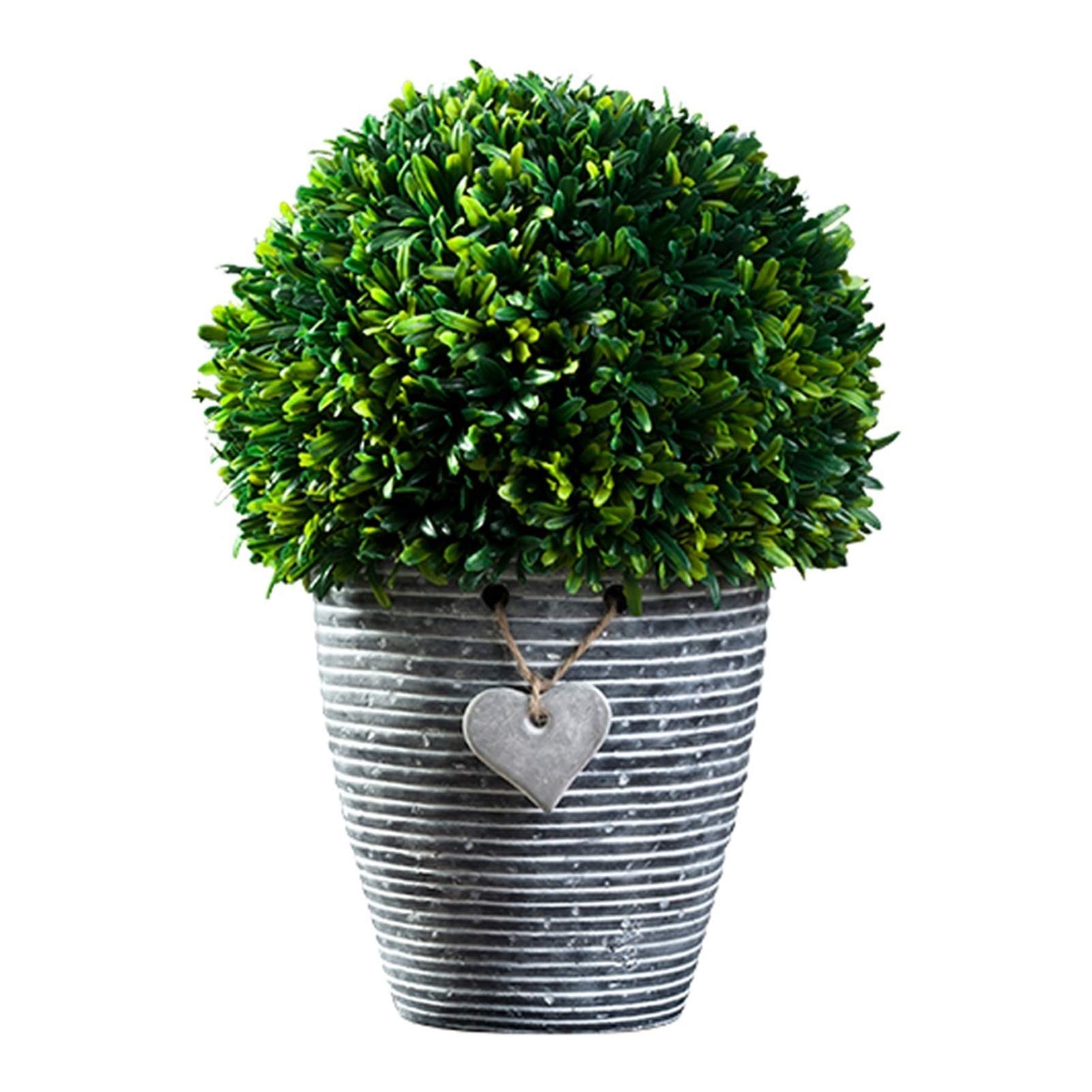 NGDFGR Artificial Potted Plant Decor Artificial Plant Leaves Potted Fake Plant Decorative Lifelike Green Plants With Cement Pot Farmhouse Decor,A