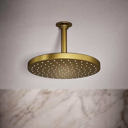 Miniatura 38 de Kohler 76465-Y-BN Awaken Cabezal de lluvia de una sola función, 2.5 gpm, níquel cepillado vibrante Vibrant Brushed Nickel,Negro mate,Bronce frotado