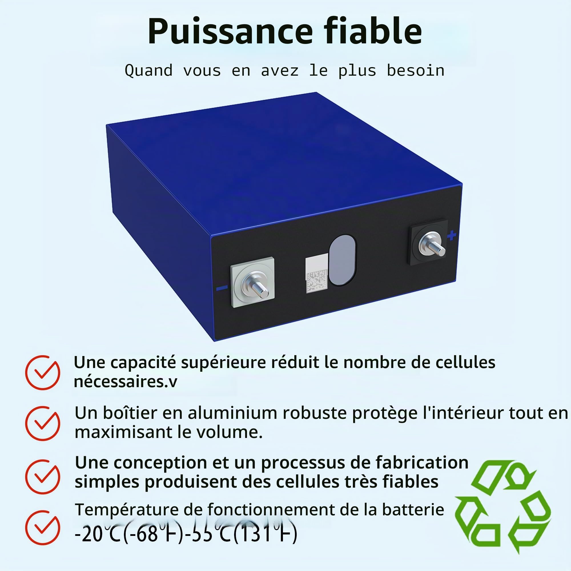 4 Pièces 3.2V 280Ah LiFePO4 Cellule, Batterie Lithium Fer Phosphate à Cycle Profond pour Off-Grid, Bateau, Systèmes Solaires, RV