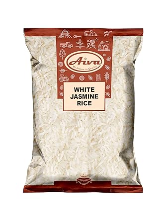 Aiva Products, Thai White Jasmine Rice, 5 LB, Aromatic Long Grain White Jasmine Rice for Curries, Stir-Fries, Rice Bowls, Fried Rice, Soups, Side Dishes & Everyday Cooking