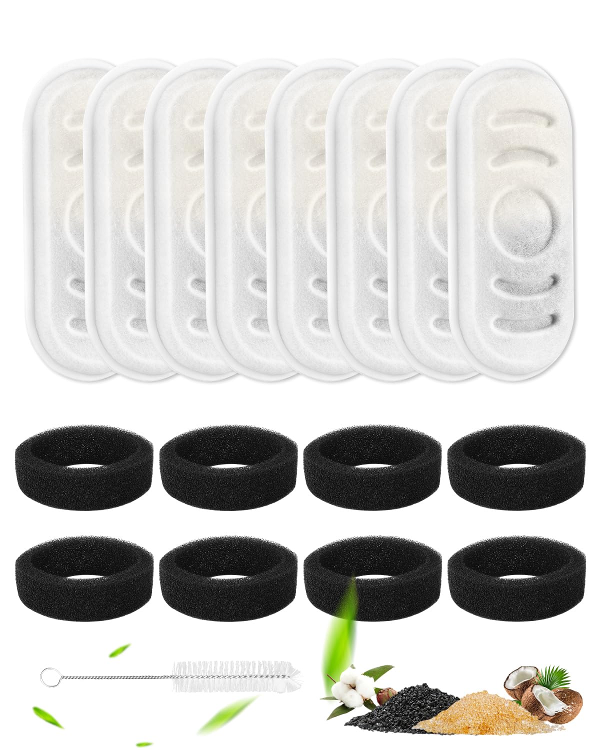 Haliya 16 Pack Filters for Feelneedy 2.8L FN-W22 Cat Water Fountain