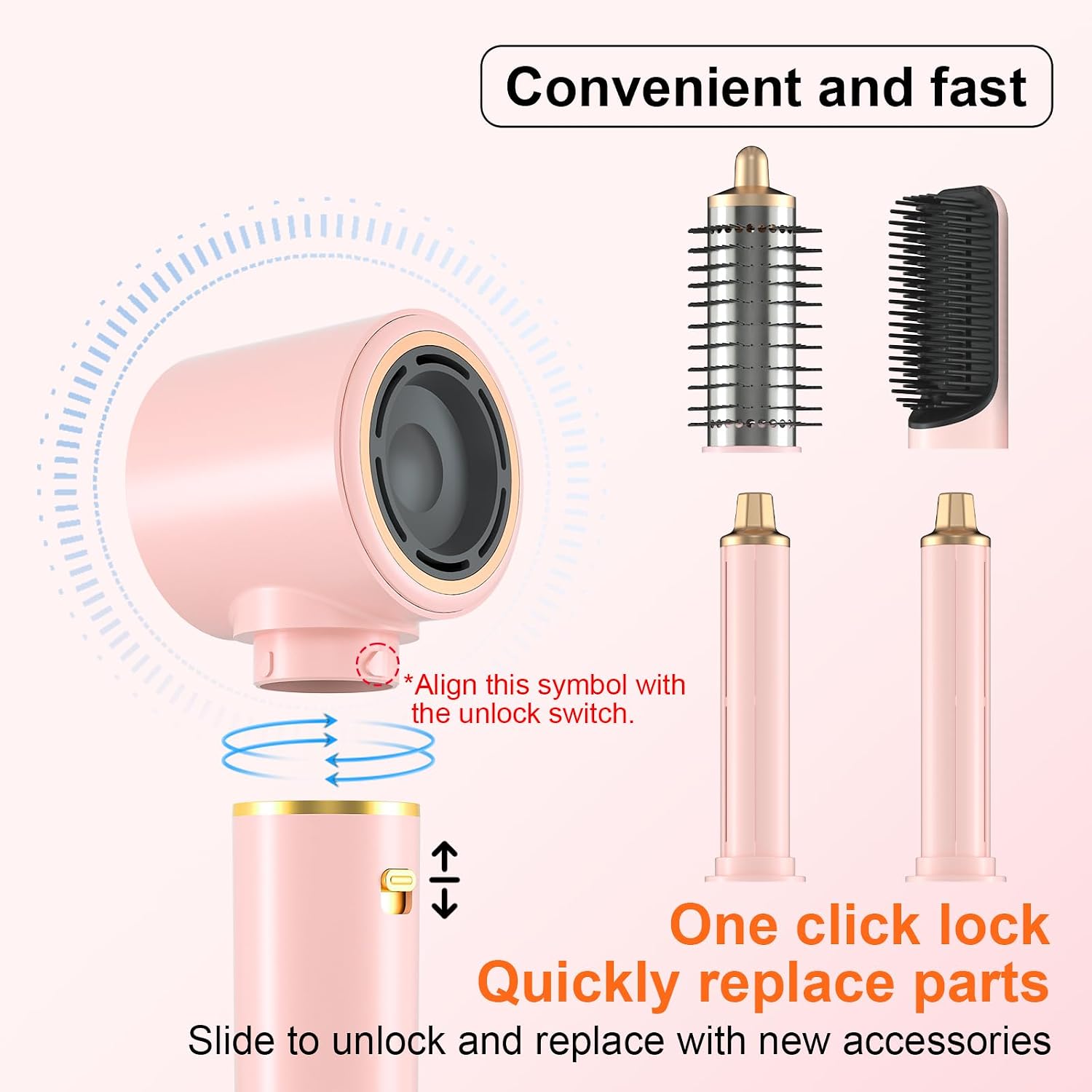 Hair Dryer Brush 5 in 1, Hair Styler, 110,000 RPM High-Speed Negative Ionic Hair Dryer Fast Drying, Professional Multi Blow Dryer Brush for Curling Volumizing Straightening Styling
