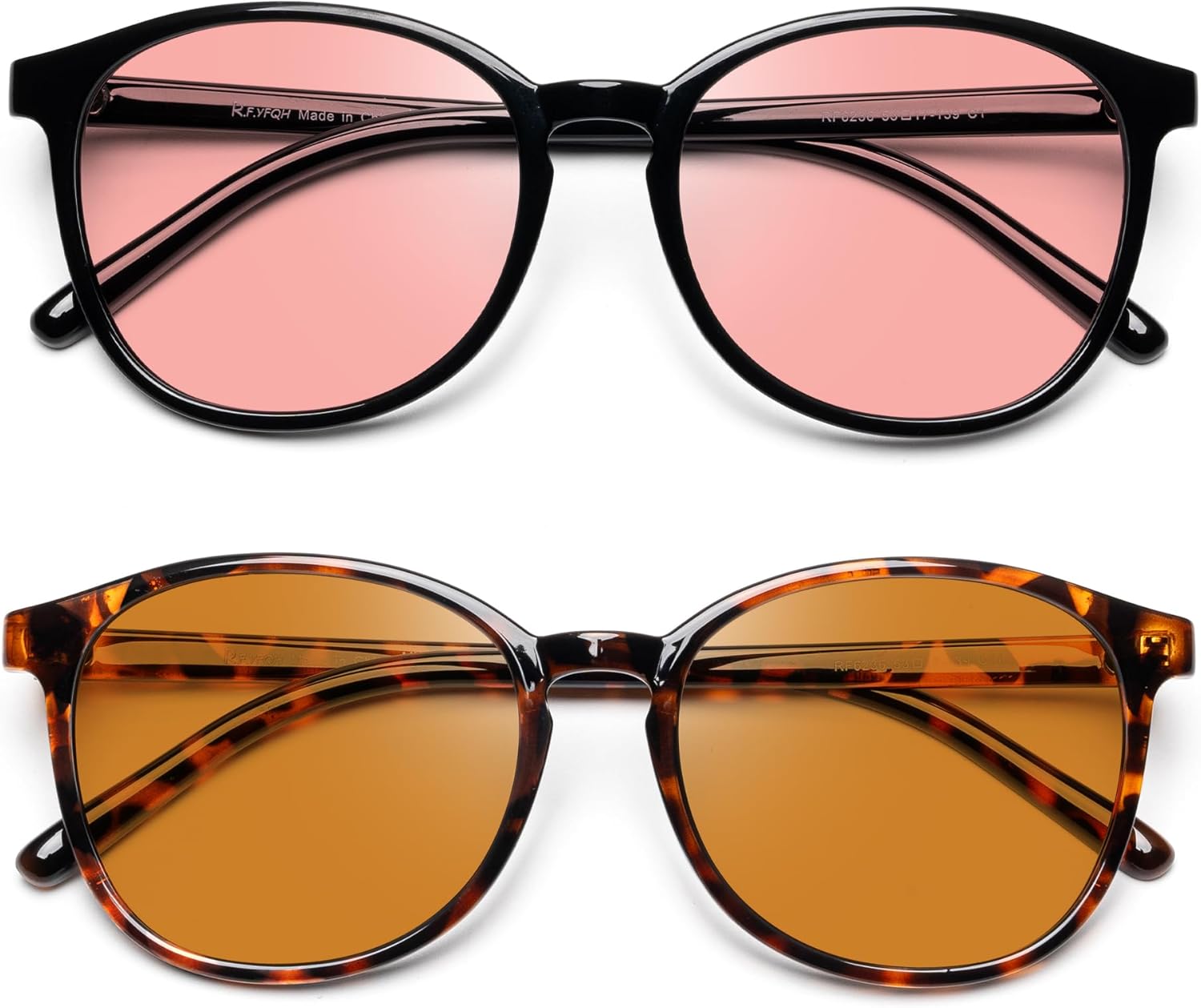 Blue Light Blocking Glasses - Trending Round Frame Computer Screen Glasses for Women Men Anti UV Glare JF6236