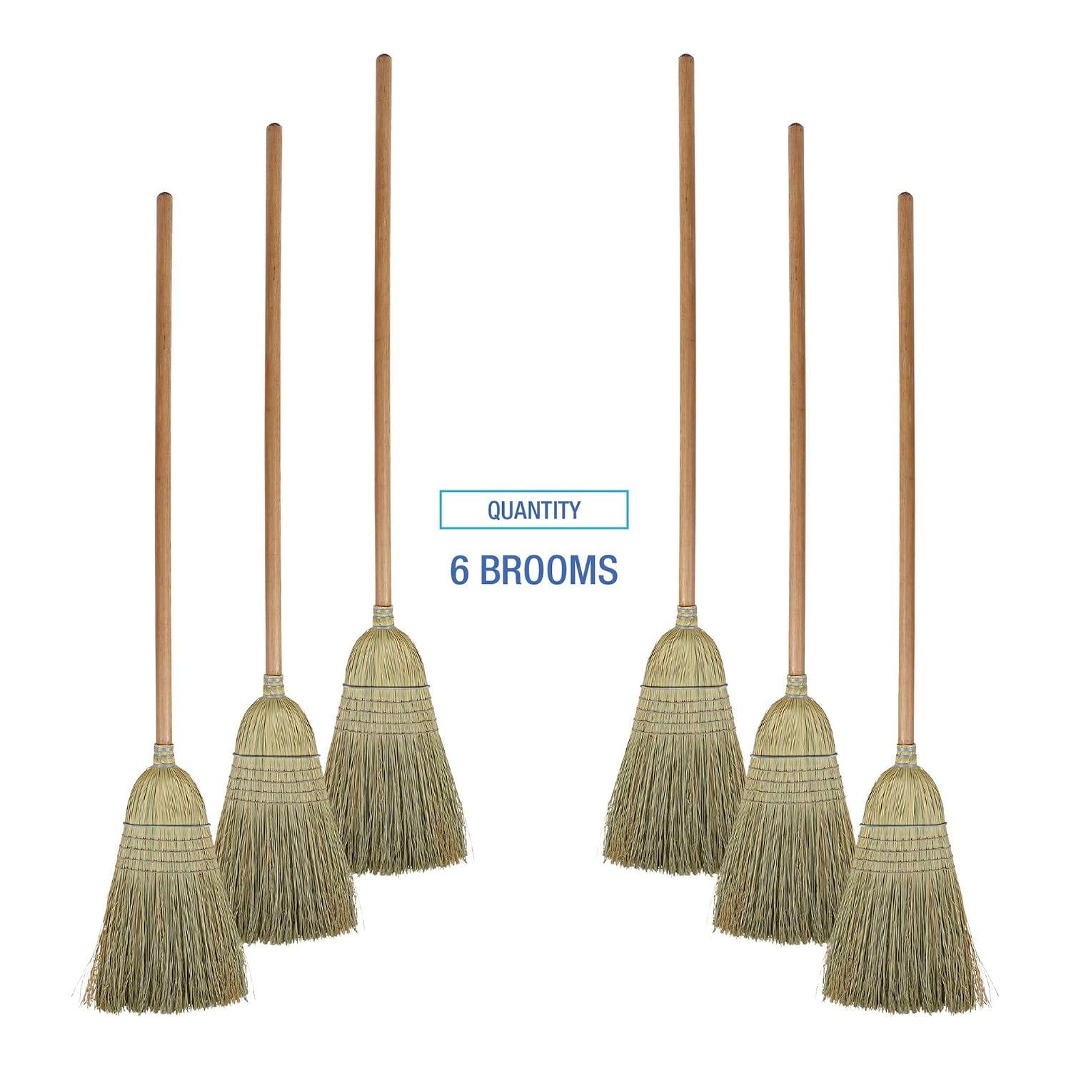 Boardwalk BWKBR10001 100% Corn Warehouse Brooms, 60", Black/Natural (Case of 6)