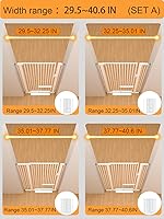 Vista 5 de Puerta extra alta para gatos de 55.11 pulgadas, puerta de 29.5-40.6 pulgadas de ancho con puerta pequeña para gatos, puerta de seguridad