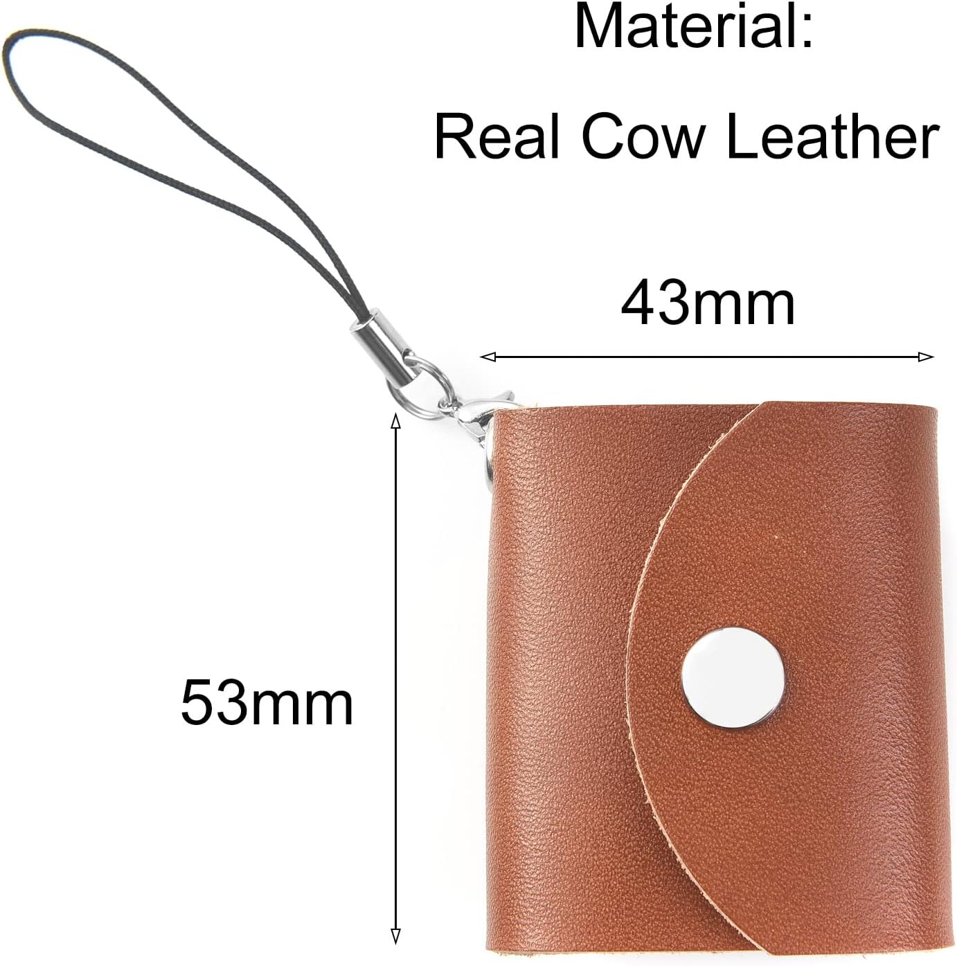 TINGKU Personalized Mini Photobook Keychain Custom 12 Photos Album Keychain Customized Pictures Real Leather Mini Photo Album Keyring for Jewelry Gift - Brown