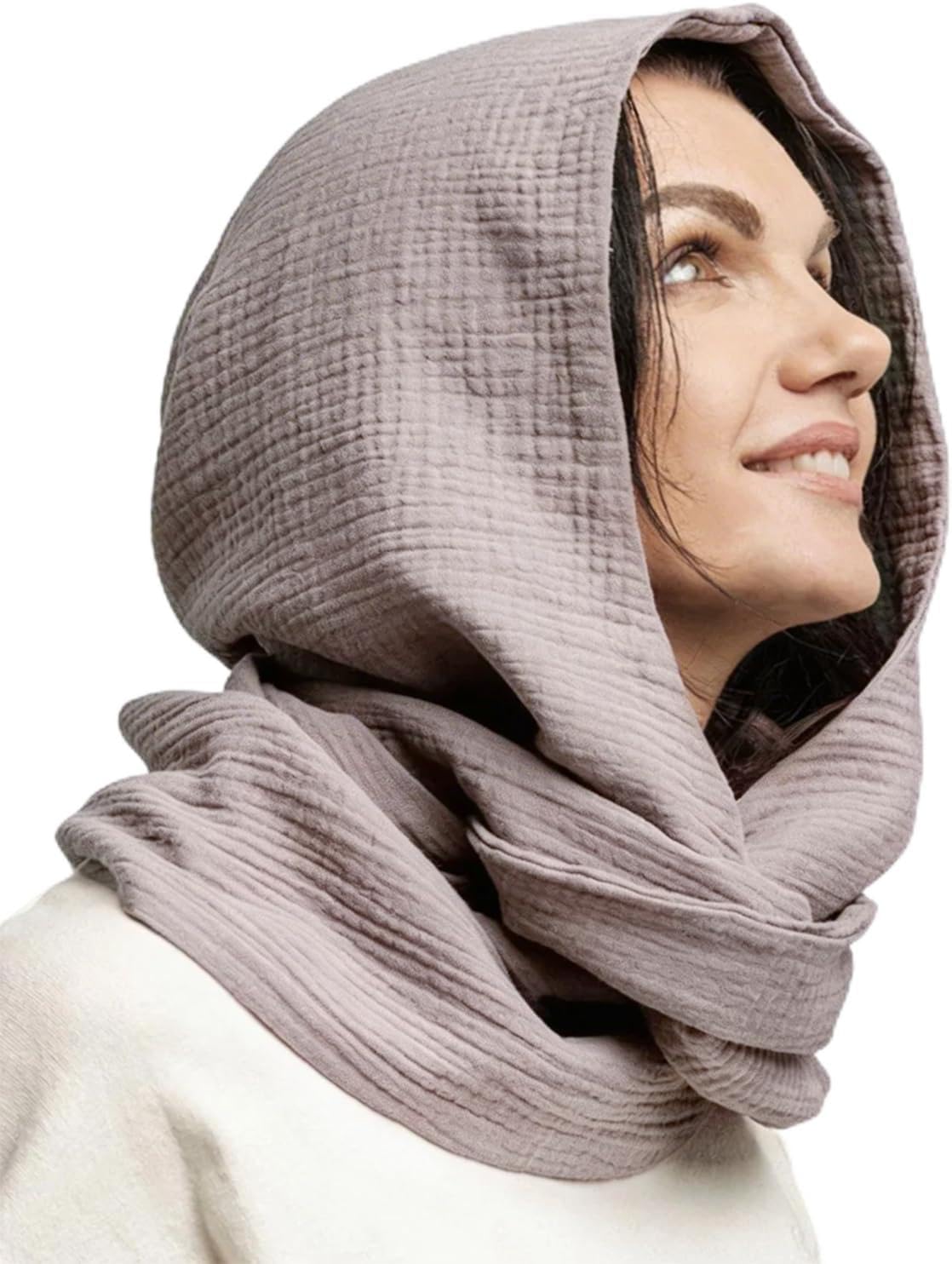 Bufanda con Capucha Unisex de Algodón para Otoño Invierno miniatura 1