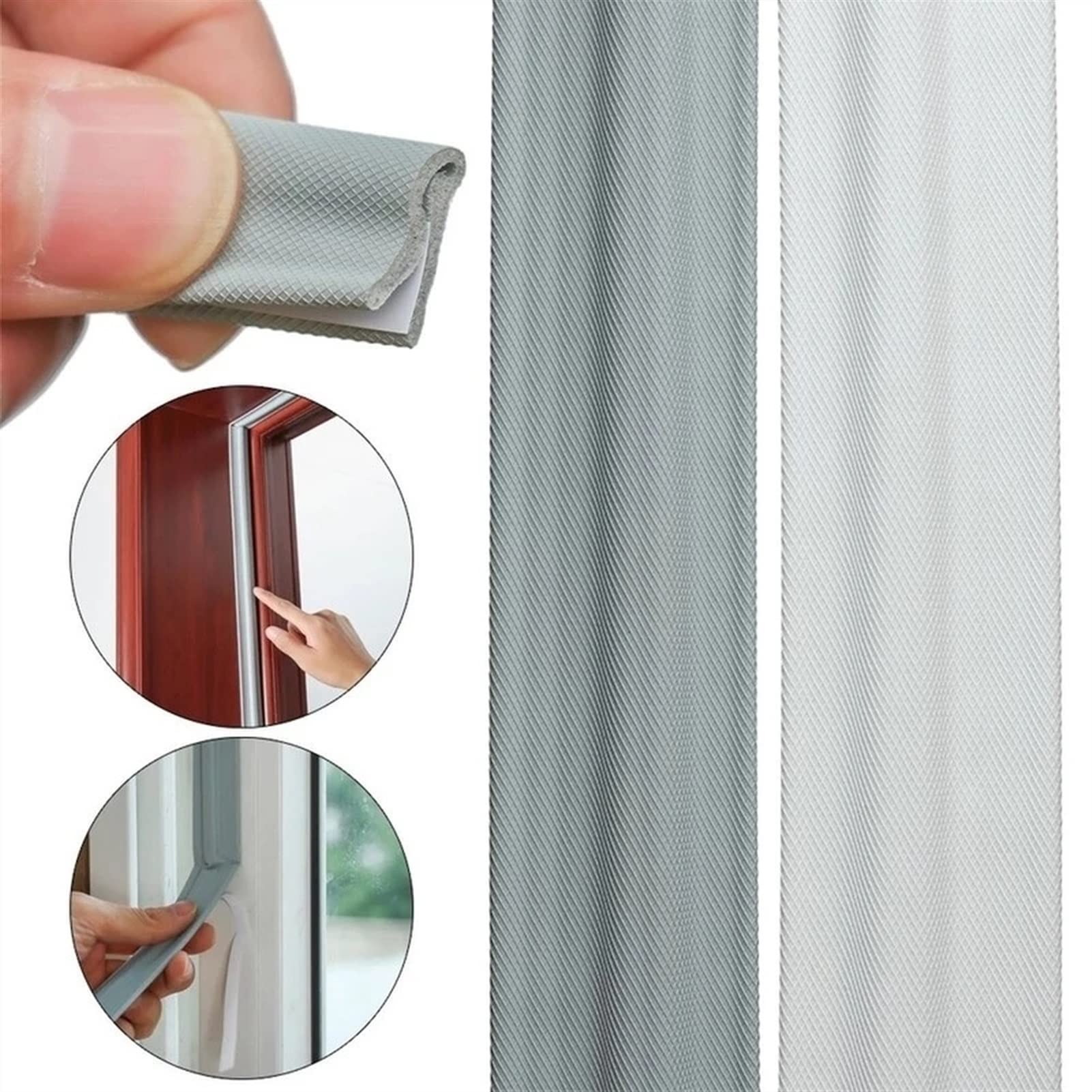 Cinta autoadhesiva 4M-40M Tira de sellado de ventanas Espuma acústica blanca for puertas corredizas Ventanas Sello de algodón insonorizado a prueba de viento Espacio for puertas Espuma acústica('Grey,