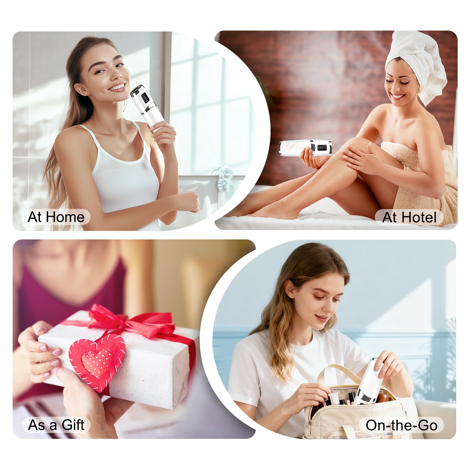 Depiladora Laser IPL, 3 Modos & 999,999 Flashes, para Cuerpo, Blanco | Depiladora Laser Mujer, Onda de 530-1200 nm, Depilacion Laser Casa Indolora para Hombre, Piernas, Bikini, Axilas, Cara