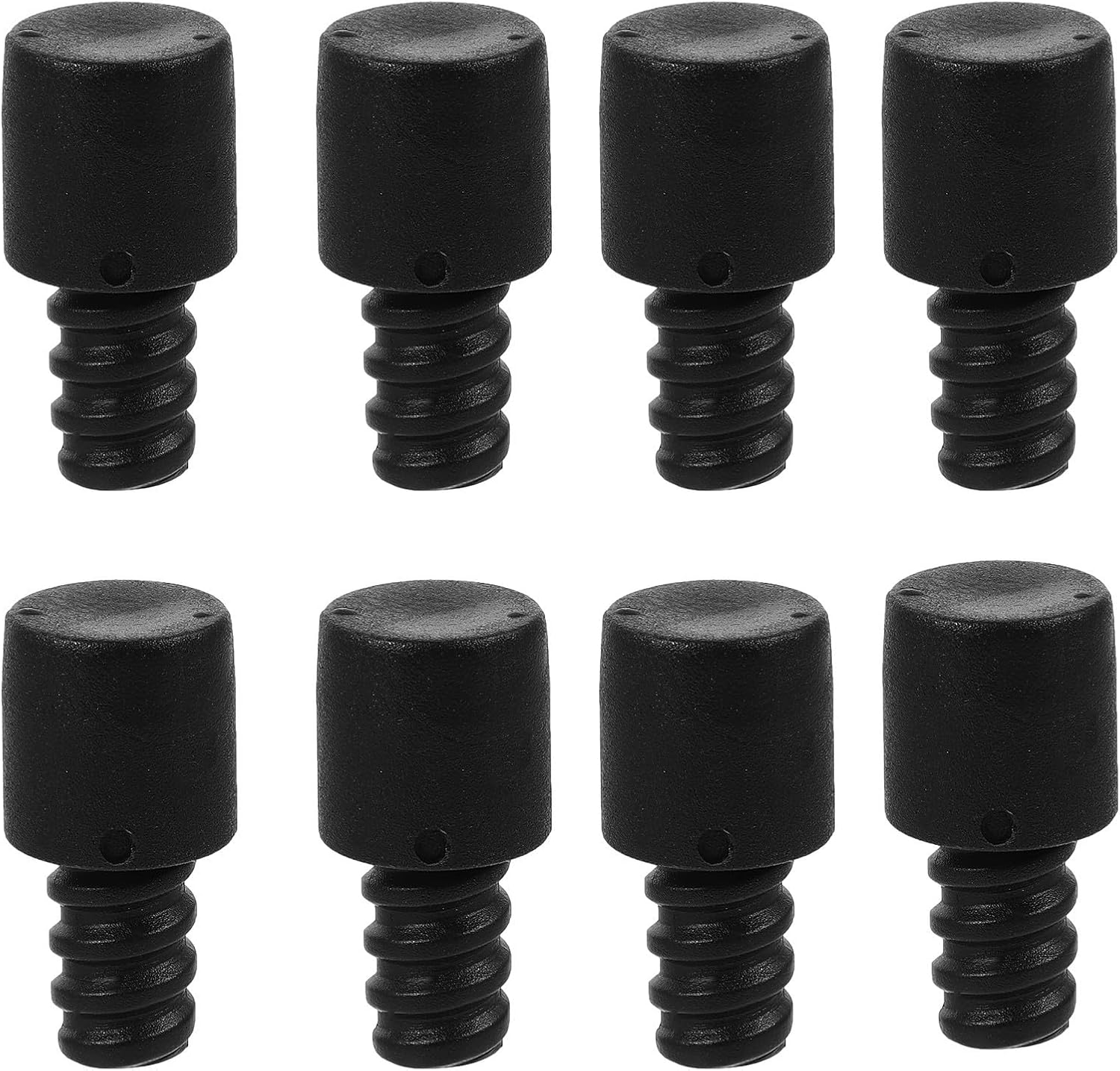 10pcs Toilet Brush Replacement Adapter Connector for Brush Handles | Black Plastic, Self-locking Screw Joint, Easy Install and Disassemble, Bathroom Cleaning Replacement Part