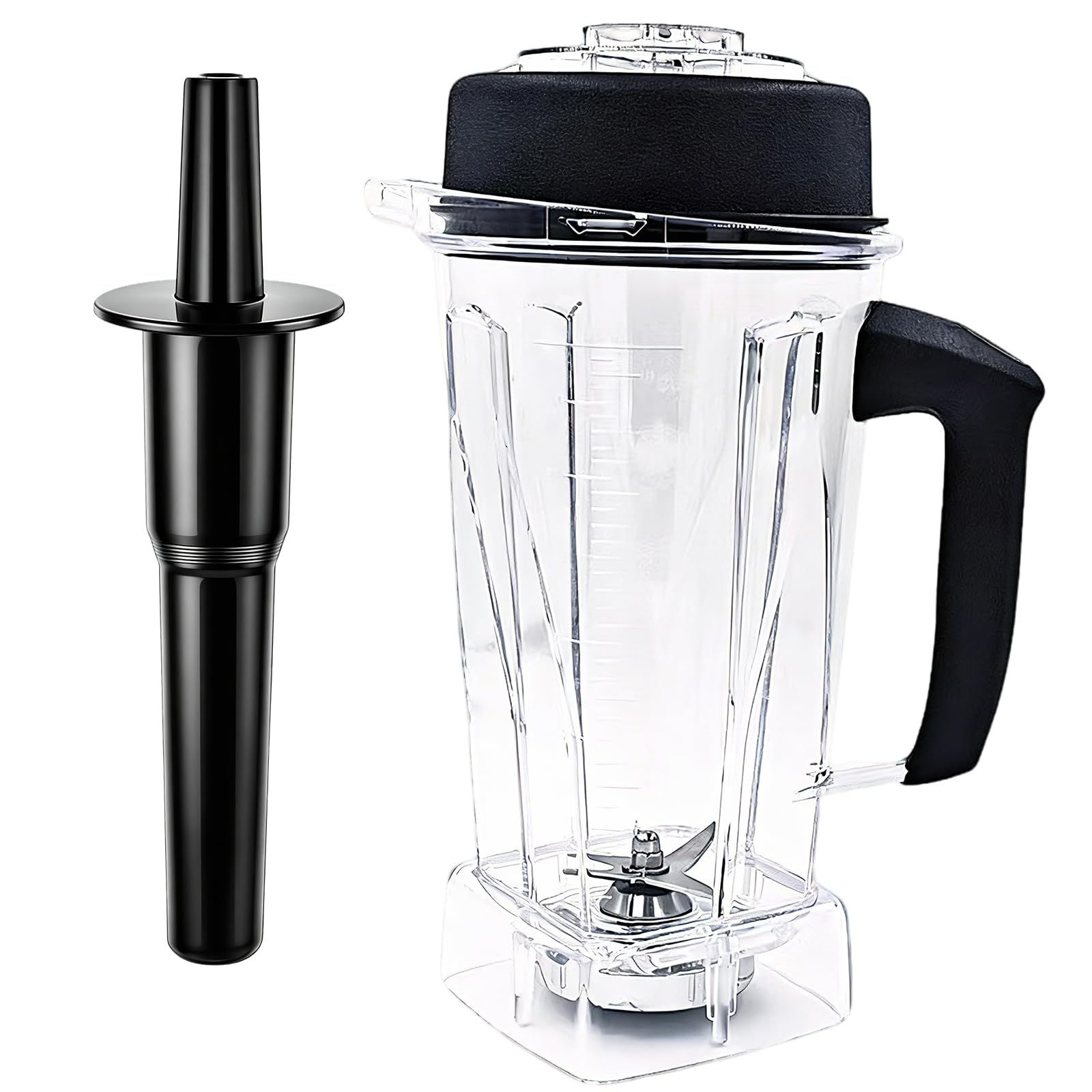 Contenitore da 2 L (64 oz), con spatola, ricambio compatibile per frullatori Vitamix delle serie Classic, Explorian e Professional – Sostituzione per 5200, 5000, 6300, 7500, Pro500, 750/VM0103