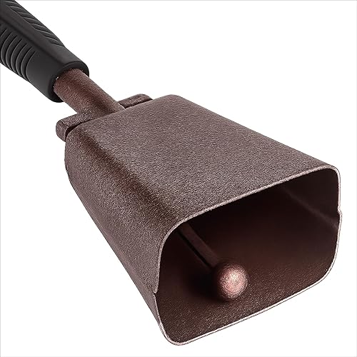 Miniatura 29 de Paquete de 2 cencerros de 9 pulgadas para eventos deportivos, fabricantes de ruido de percusión con asa para juegos de fútbol, estadios (blanco)