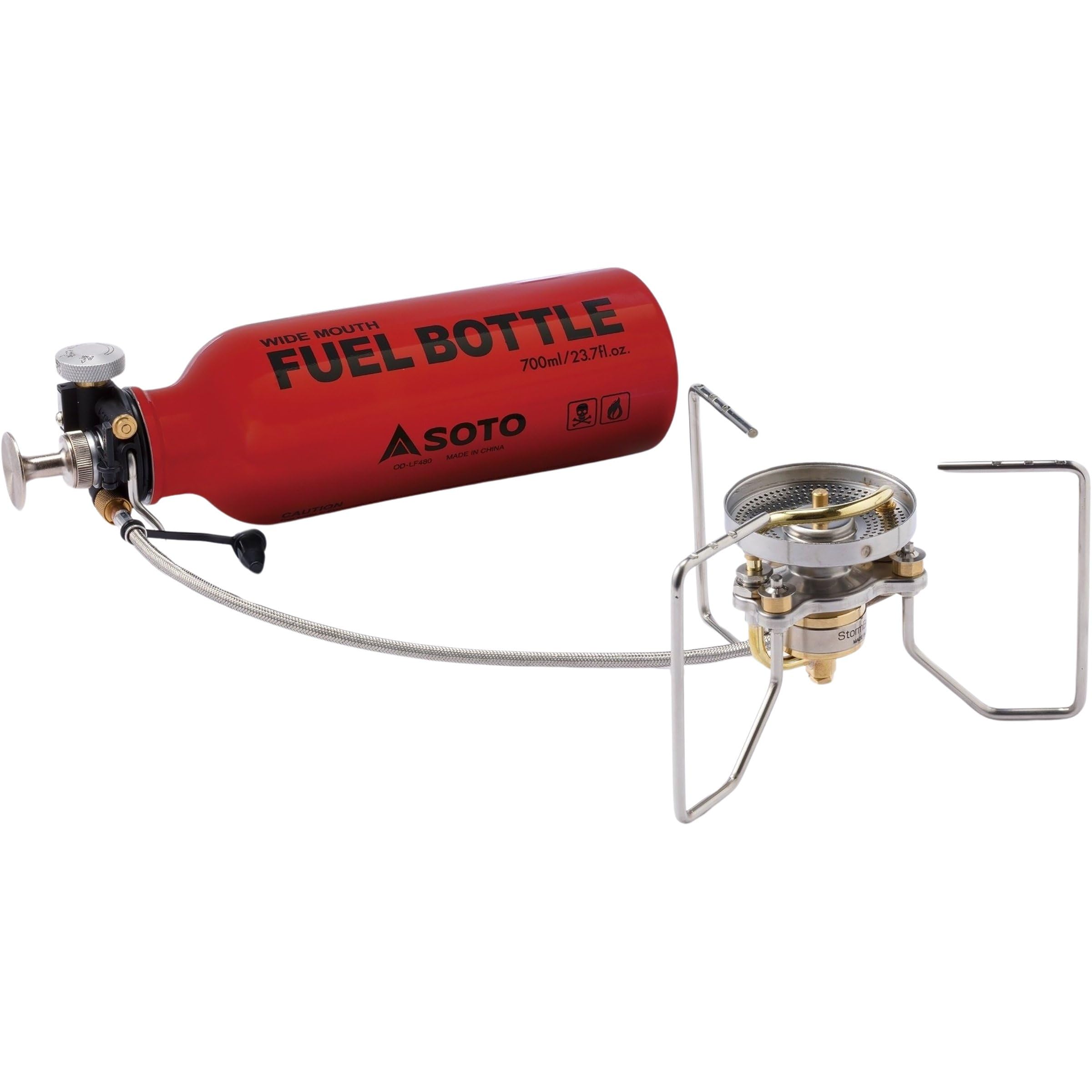SOTO StormBreaker Gaskocher Benzinkocher – Multi-Fuel Outdoor Kocher mit SmartPump, für Gas + Benzin, windgeschützt, ISPO Award, Expedition Winter Camping Trekking