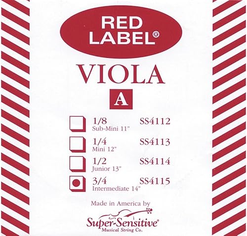 Super Sensitive Viola Strings (4115), 12, 13, 14, 15, 15.5, 16, 16.5