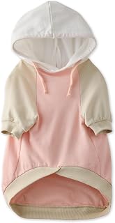 Pet Passion Rocky – The Original Lightweight Hooded Tee 100% Organic Cotton Dog Hoodie Pet Coat Sweater for All Sized Dogs, Pink Color Block, Medium (20-45 lbs)