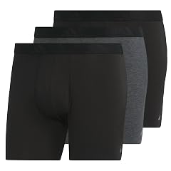 adidas mens Boxer Brief Underwear 3-pack Luxe Comfort Ultra Soft Rayon Blend