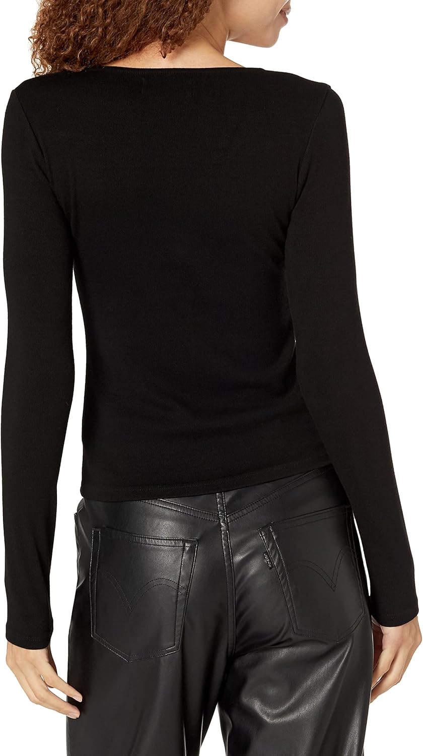 Velvet by Graham & Spencer Women's Brandi Long Sleeve V Neck - Image 2