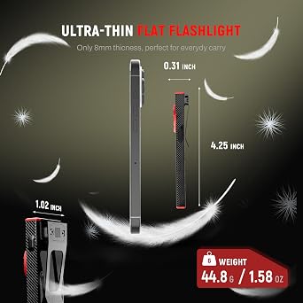 lexall Mini Flashlight 2 Pack Slim Flashlight