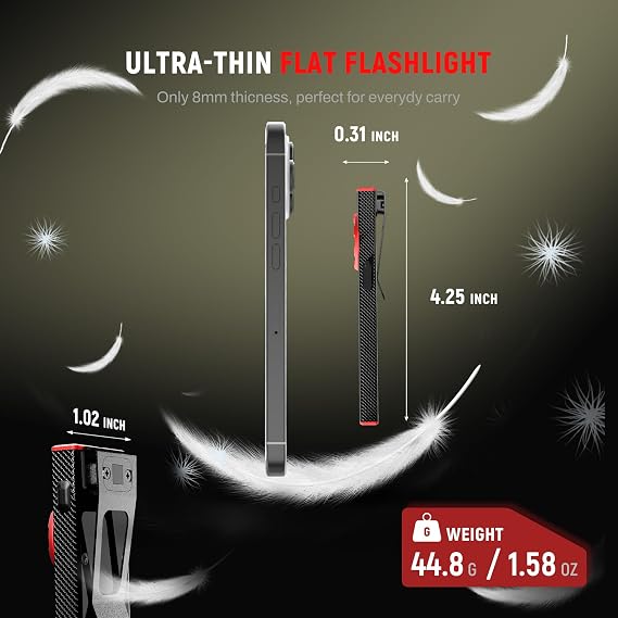 lexall Mini Flashlight 2 Pack Slim Flashlight