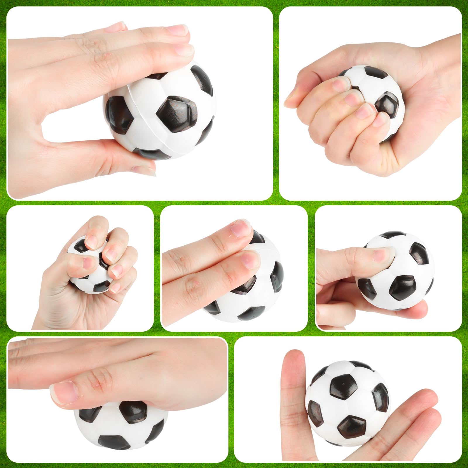 10 Mini Ballons De Football En Mousse – 29 Mm, Noir Et Blanc, Pour Enfants Et Jeux De Table