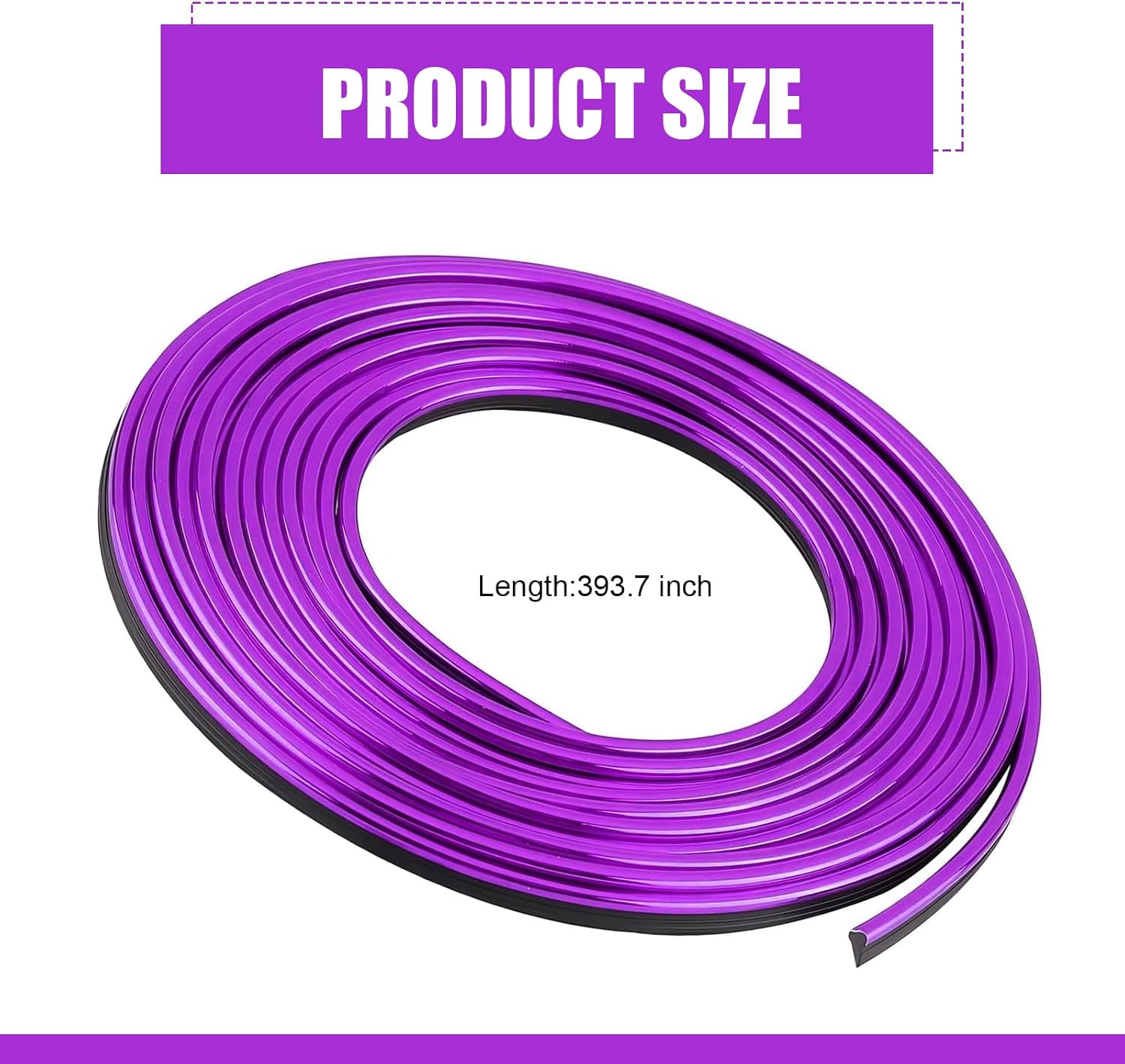 Car Interior Trim Strips, 32.8ft DIY Free-cut Decorative Strip for Door Dashboard, PVC Electroplated Decorative Accessories with Installing Tool, Universal for Most Cars (Purple) image 2
