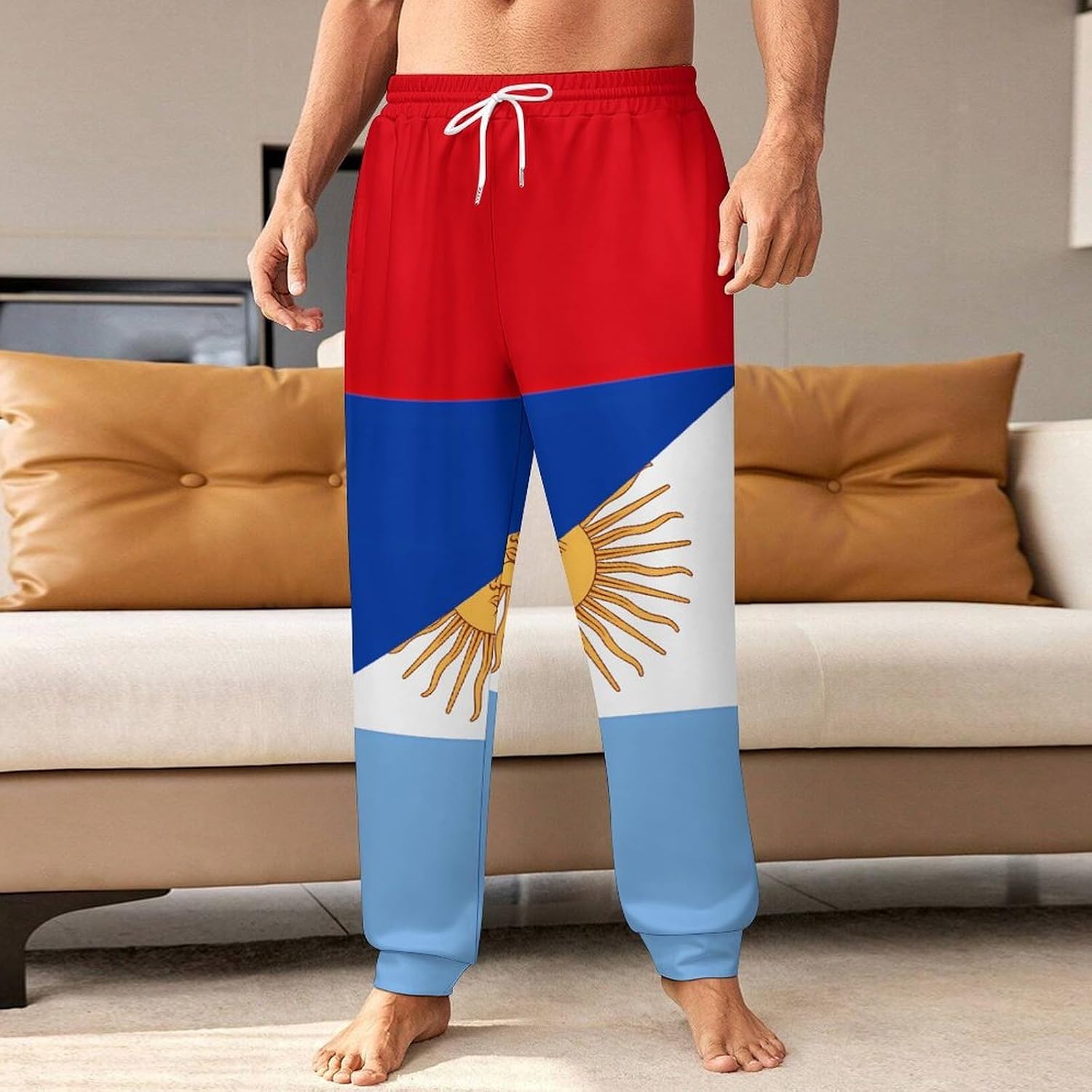 Armenia Argentina Flag Men Pants Lightweight Sweatpants Joggers Pant 4XL
