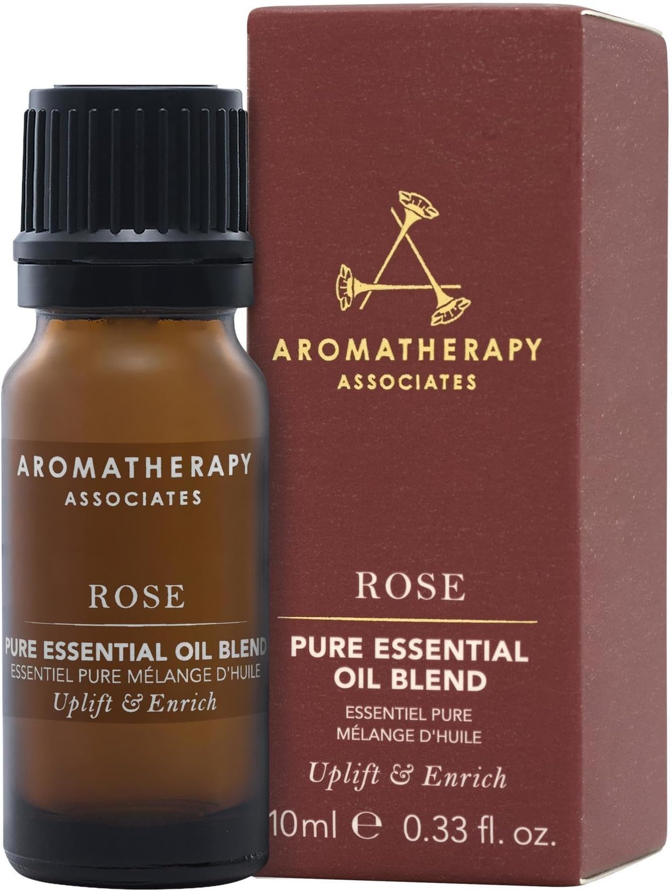 Rose Pure Essential Oil Blend 10ml - Uplifting Damask Rose, Harmonizing Geranium, Skin Conditioning Palmarosa, Positive, Optimistic