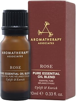Aromatherapy Associates Rose Pure Essential Oil Blend, 0.33 fl oz | Handcrafted with Rose, Geranium and Palmarosa, Premium Undiluted Blend to Uplift the Senses