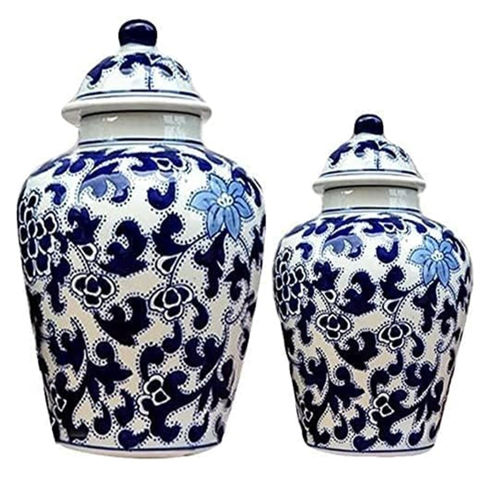 Vase Desktop Porcelain Vases Creative Chinese Temple Jar Traditional Antique Ceramic Flower Decorative Home D茅cor Table Centerpieces Vase