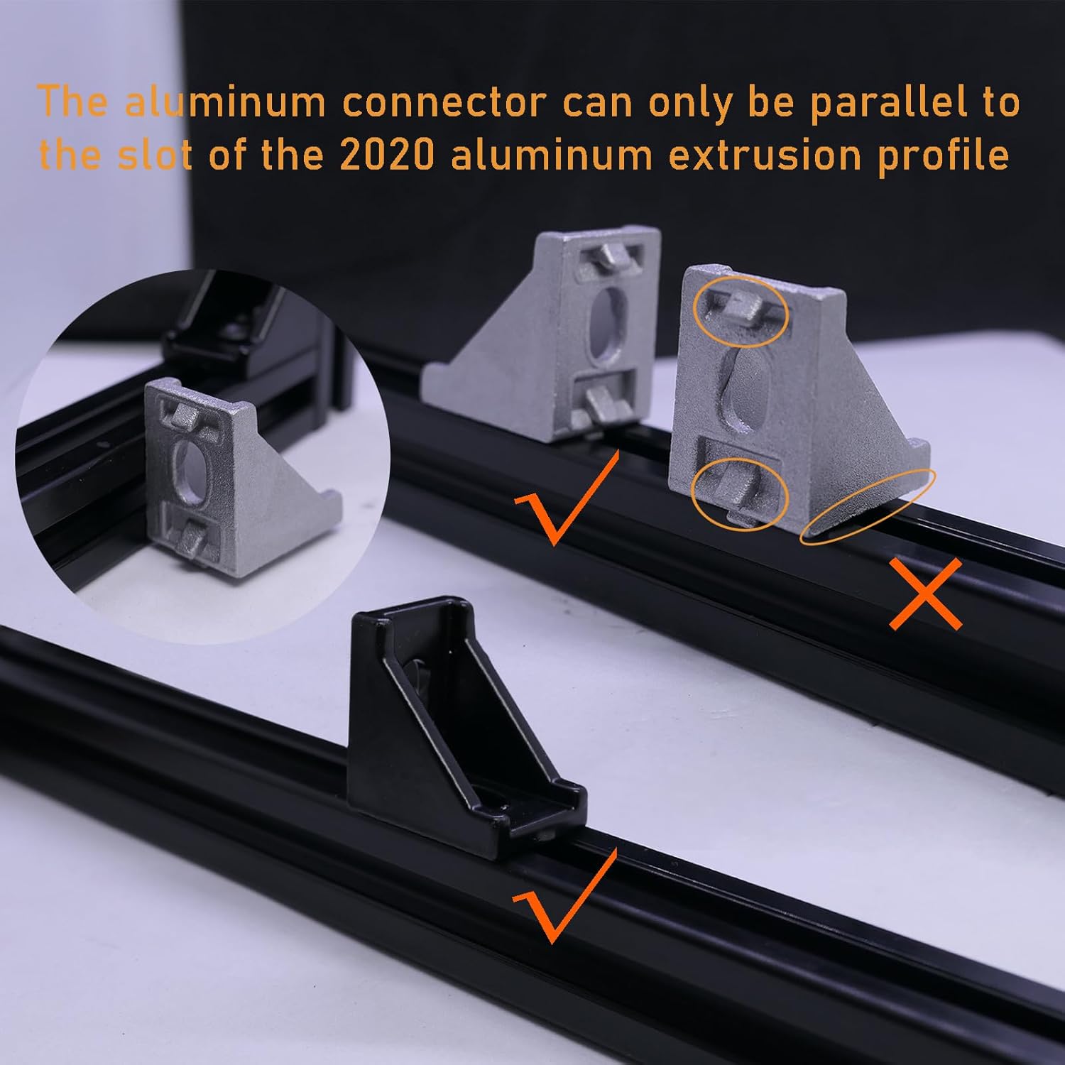 30 Sets 2020 Aluminum Extrusion Black Connectors,30pcs 2020 Series Corner Brackets,with 60pcs Sliding T Nuts and Screws, for Aluminum Extrusion Profile Slot 6mm