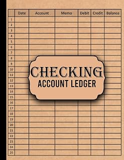 Checking Account Ledger: Large Print Checkbook Log | 110 pages, 8.5 x 11 inches, General Business Ledger Checking Account Transaction Register Cash Book For Bookkeeping