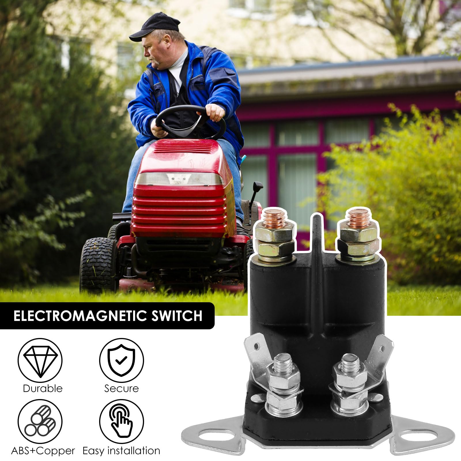 Solenoïde De Démarrage 12V Pour Tondeuse Toro/Exmark - Compatible Modèles TimeCutter Et Z Series