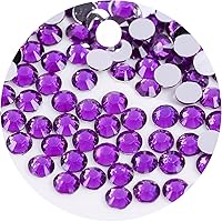 Vista 32 de 4500 diamantes de imitación SS6 de 0.079 in con parte trasera plana para uñas, manualidades, gemas redondas con purpurina y cristales para bricolaje