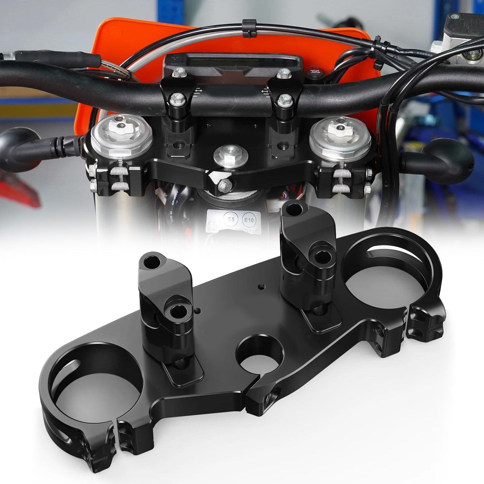 Colliers de rehaussement GasGas 2024 EC 300 pour ajuster la hauteur du guidon de moto d'enduro