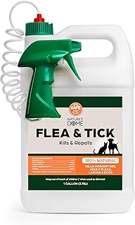 Nature’s Dome Outdoor Flea & Tick Spray – 1 Gallon Refill – Kills & Repels Fleas, Ticks, Larvae & Eggs – Plant-Based Pest Control for Yard, Lawn & Patio – Safe for Pets, Kids & Plants