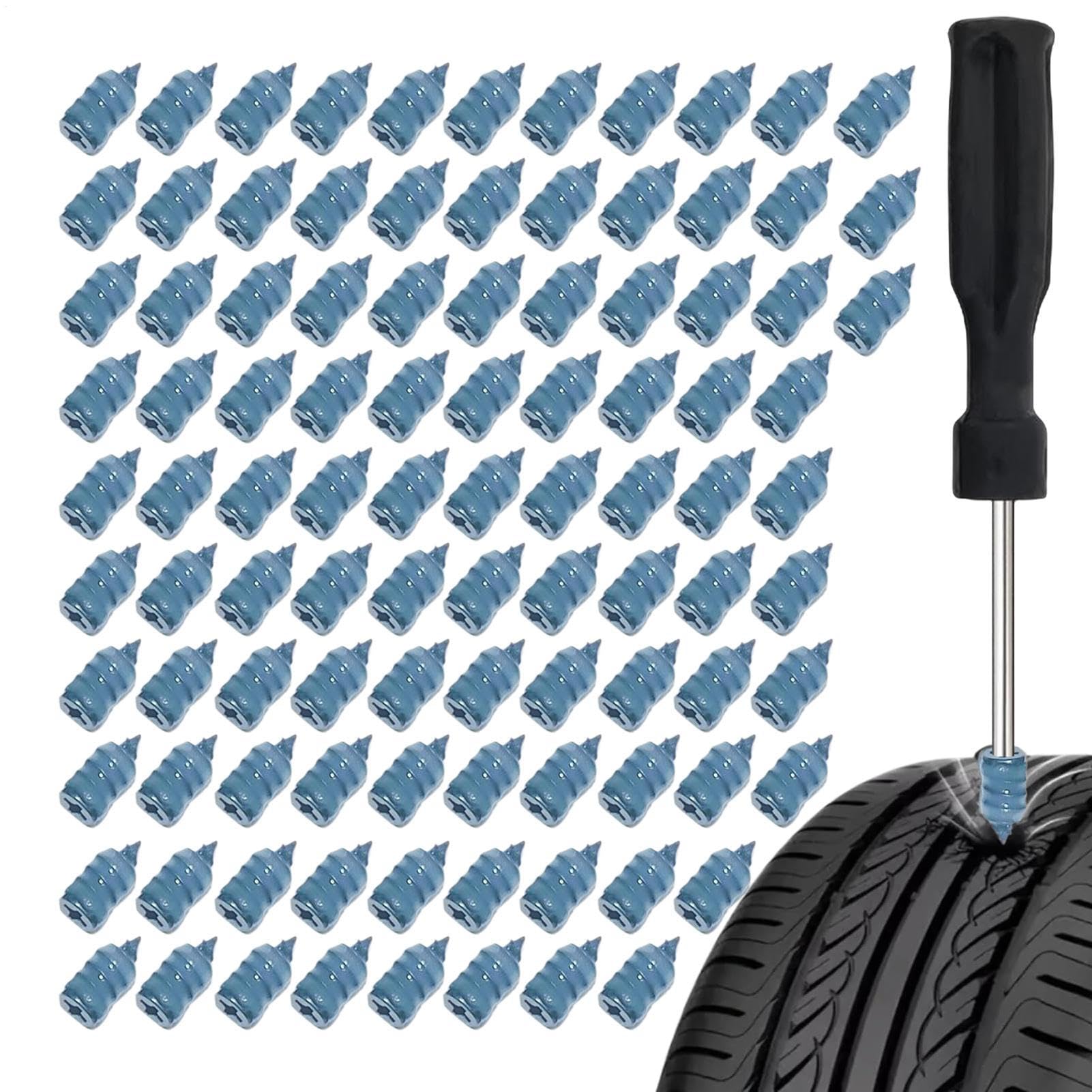 Vis de réparation de pneu auto et moto pour dépannage de crevaison en voyage - Lot de 100