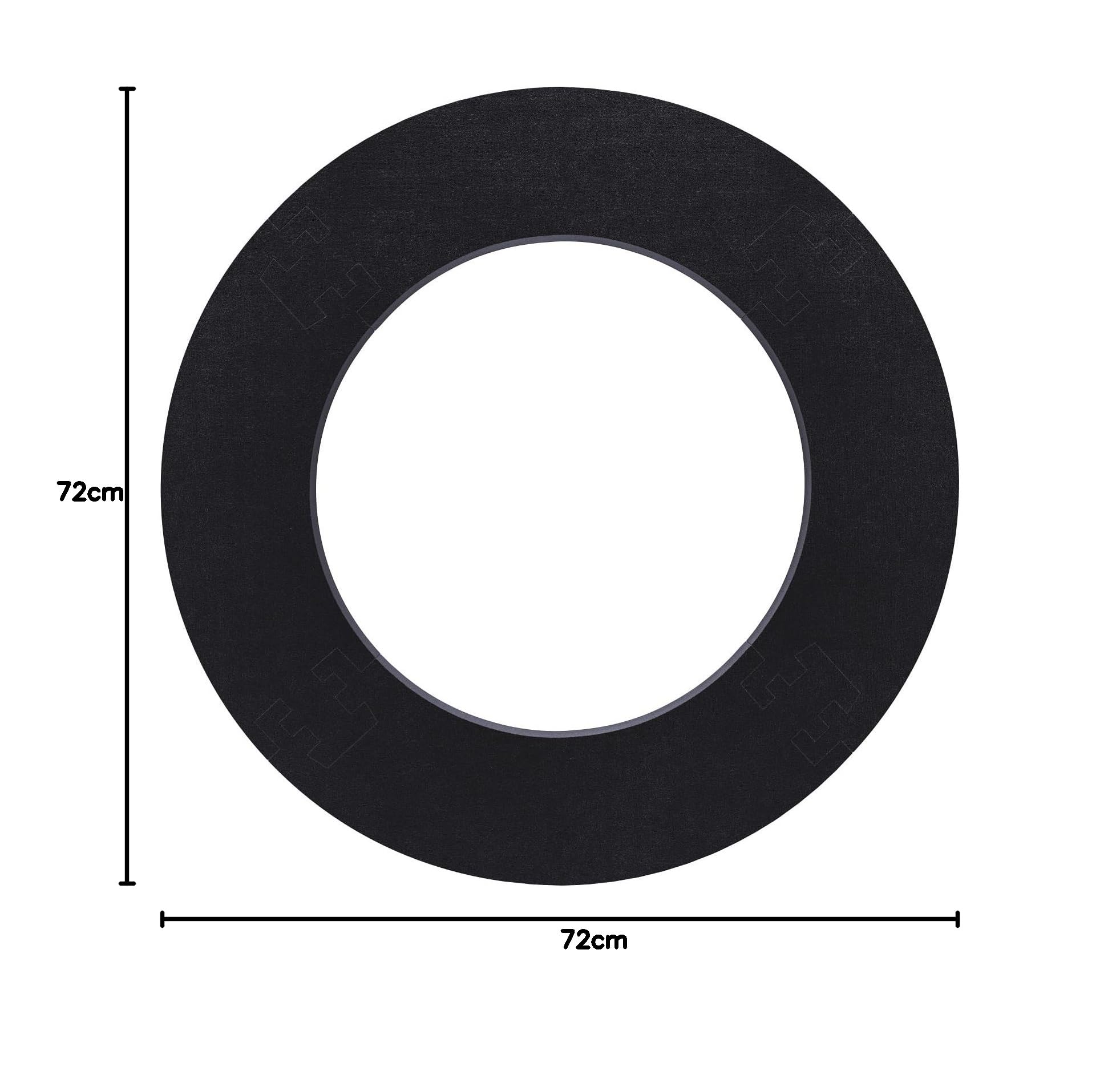Kings Dart Surround | Auffangring, Backboard für Dartscheiben mit Ø von 45 cm | Schutz für Wand u. Darts | Weicher Kunststoff | Schwarz | 72x72 cm | Gewicht: 1 kg
