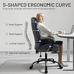 AreShark chaise de bureau ergonomique avec repose-pieds, PU chaise de bureau en cuir - Accoudoirs rembourrés Linkage, Support Lombaire, Chaise d'ordinateur pivotante pour le bureau intérieur & Jeu, Gray