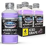 Pedialyte AdvancedCare Plus Electrolyte Hydration Drink, Has 33% More Electrolytes and Has PreActiv Prebiotics, Iced Grape, 1 Liter, Pack of 4